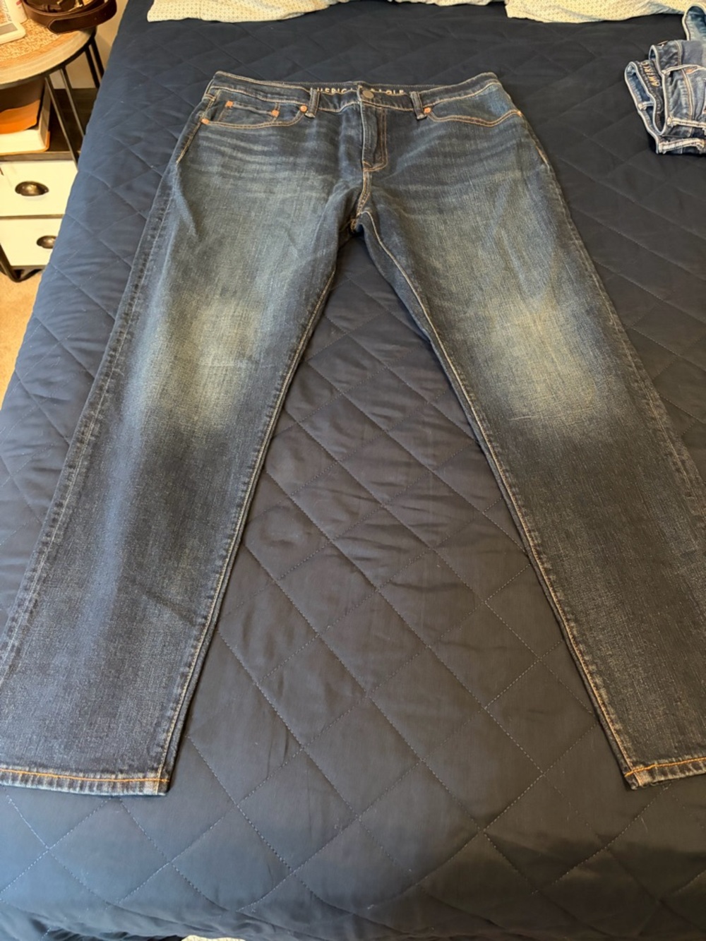 American Eagle Outfitters Men's Blue Straight Jeans